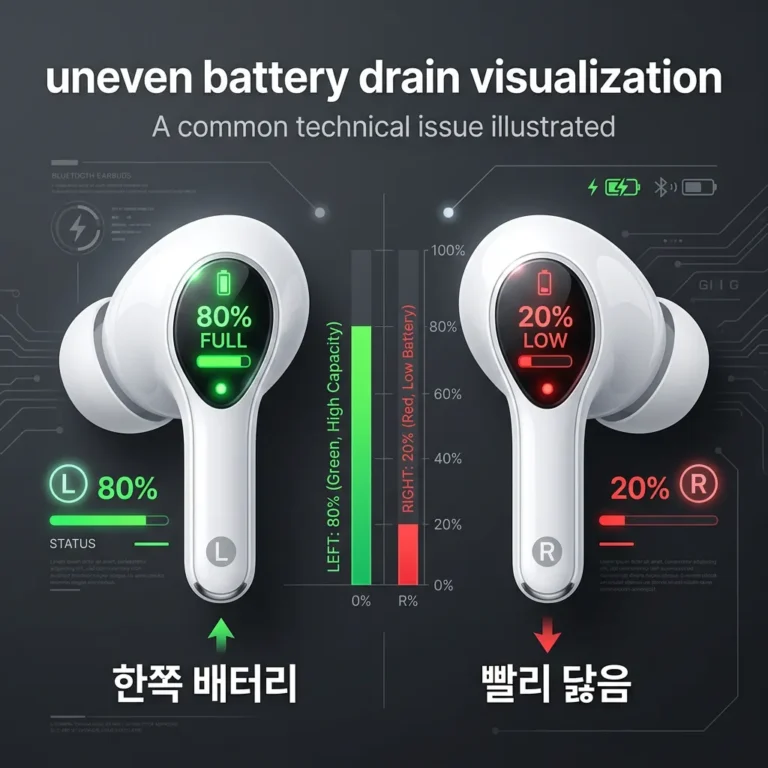 블루투스 이어폰 한쪽 배터리 빨리 닳는 이유 4가지와 해결법