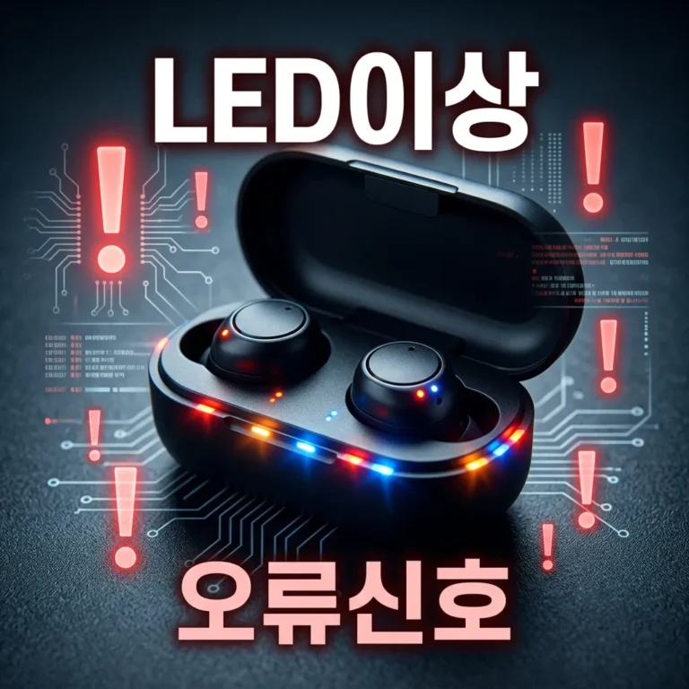 블루투스 이어폰 충전 케이스 LED 깜빡임 오류 신호 총정리