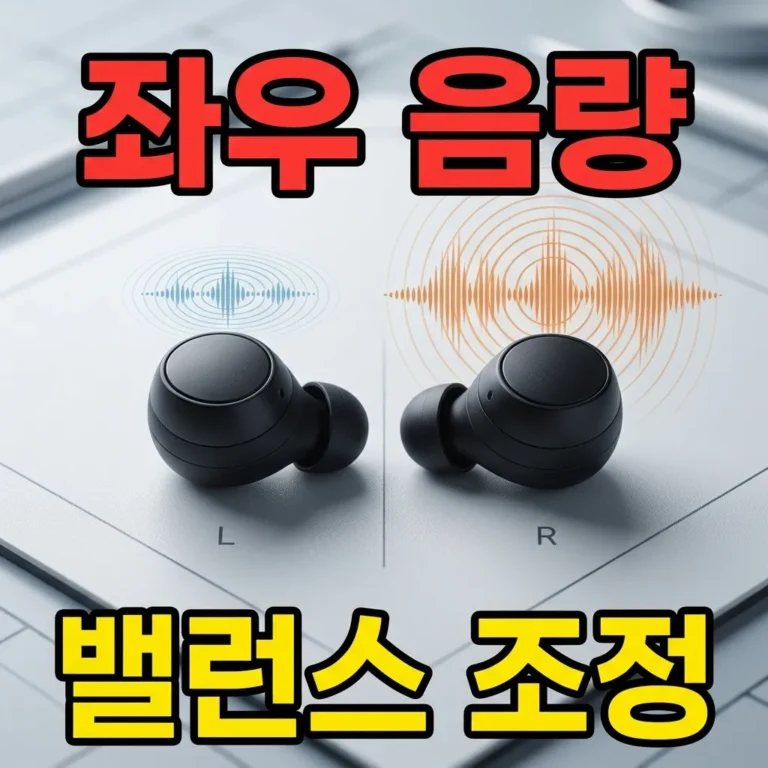 블루투스 이어폰 좌우 음량 다를 때 밸런스 맞추는 완벽 가이드