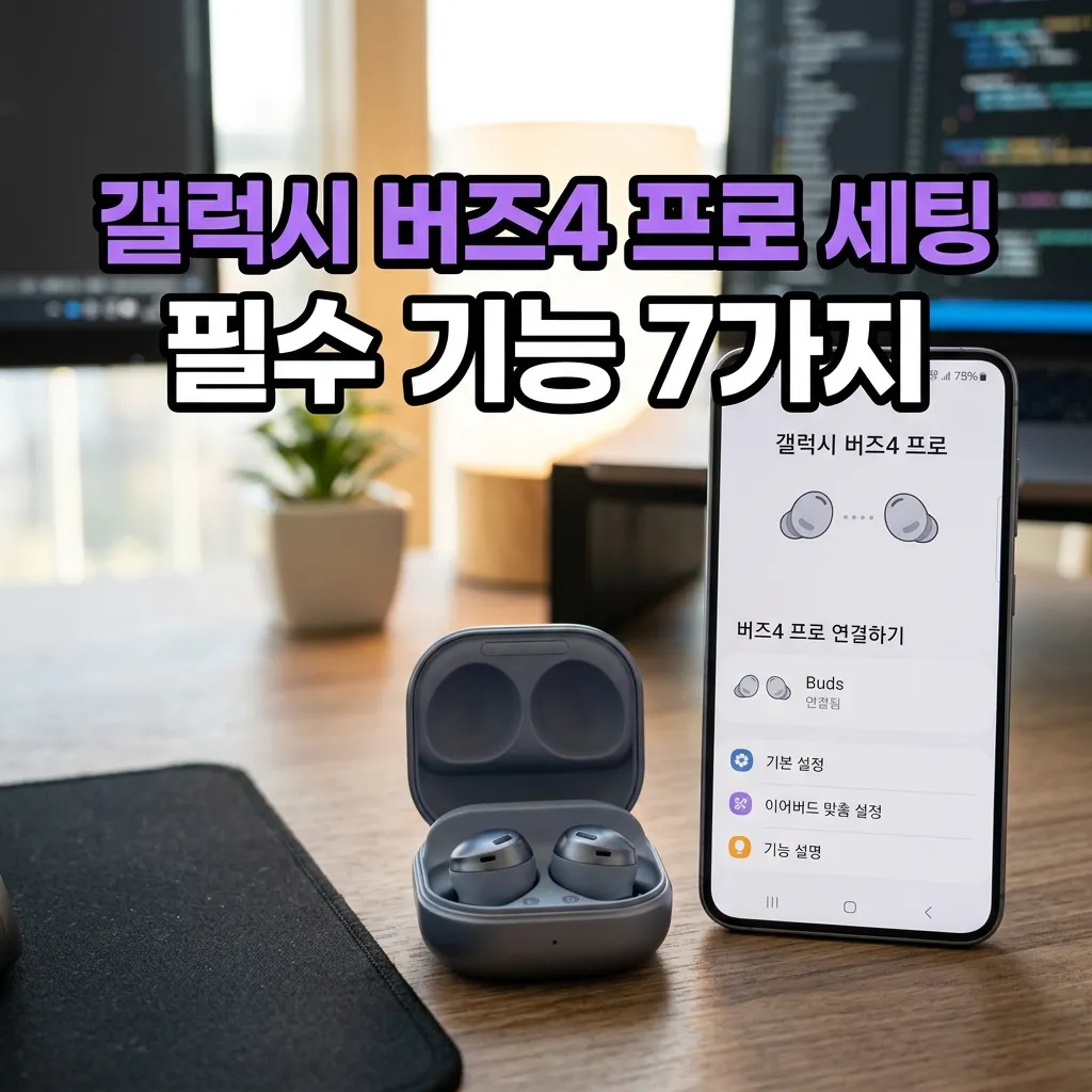 갤럭시 버즈4 프로 초기 세팅 놓치기 쉬운 필수 기능 7가지