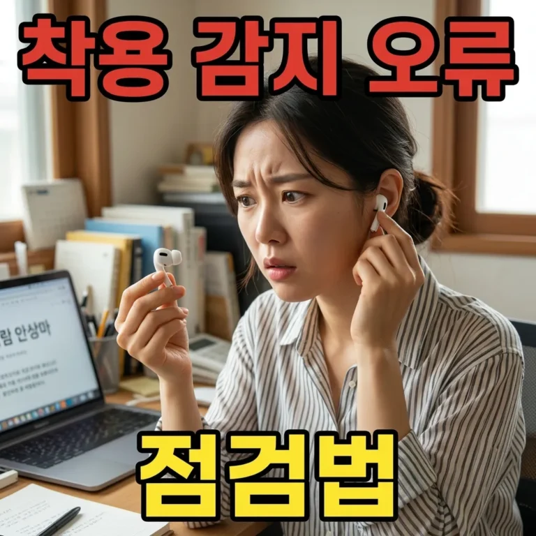 블루투스 이어폰 착용 감지 센서 오류 자가 점검법