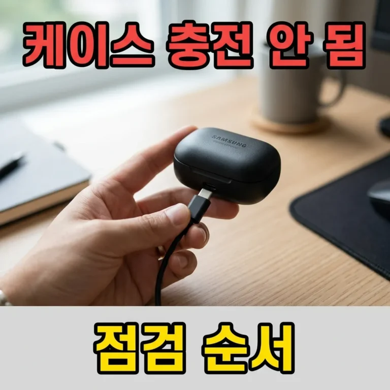 블루투스 이어폰 케이스까지 충전 안 될 때 점검 순서 5단계